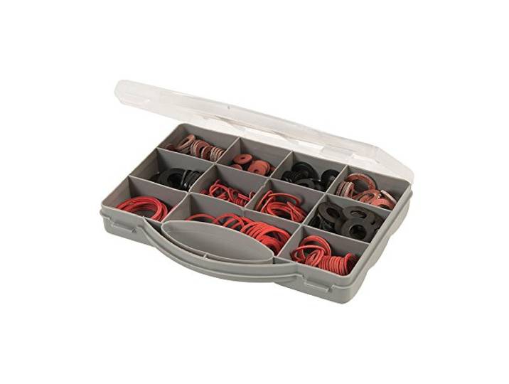 Fixman 386124 vezel- en rubberen afdichtingen, assortiment 280-delig, multicoloured
