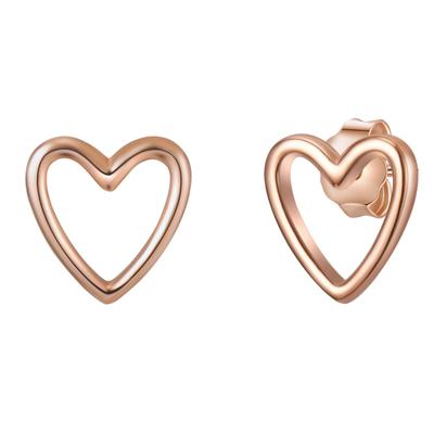 Paar Ohrstecker GLANZSTÜCKE MÜNCHEN "Set: GSM154", rosa (roségold), Ohrringe, Damen, 8,2, in Herz Form