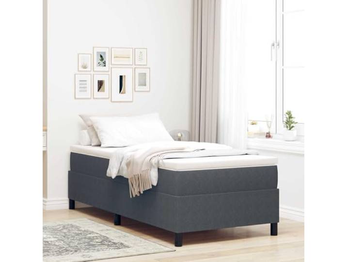 Stabiles Kiefernholz Plattformbett Modernes Minimalismus Design Dunkelgrau Plattformbettgestell Dunkelgrau 90x200 cm Stoff Bettgestell mit Lattenrost Stabil Kiefernholz Modernes Polsterbett