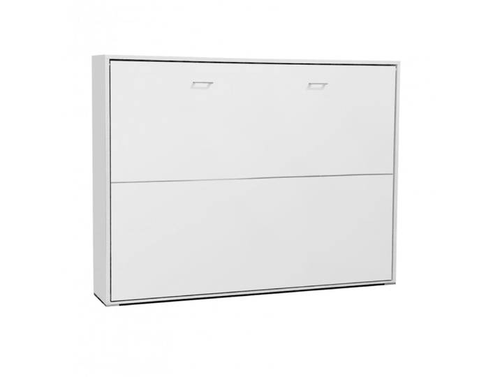 Lit escamotable mélamine blanc 151x203x36cm
