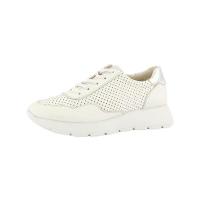Sneaker PAUL GREEN "Paul Green Sneaker Leder", Damen, Gr. 40, Leder, silber (weiß, silber), Schuhe Sneaker