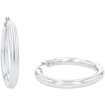 Paar Creolen AMOR "9168637", silber (edelstahlfarben), Ohrringe, Damen, Edelstahl