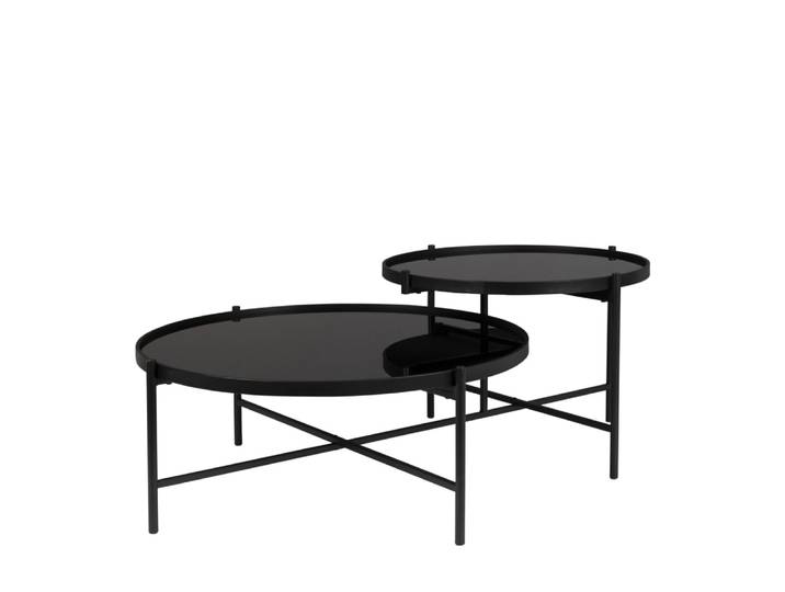 Table basse en verre noir