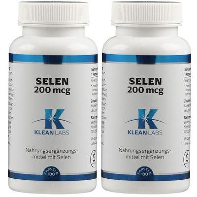 Selen 200 µg Klean Labs Kapseln 2x 2x100 St