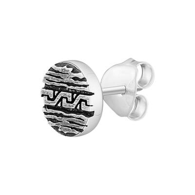 Single-Ohrstecker CAÏ "Silber 925 oxidiert", silber (weiß), Ohrringe, Herren, one-size, Silber 925 (Sterlingsilber)