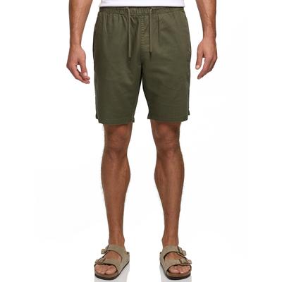 Shorts INDICODE "INMelaton Shorts", Herren, Gr. L, N-Gr, grün (army), Web, Obermaterial: 100% Baumwolle, unifarben, regular fit, Hosen Shorts