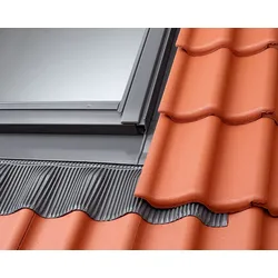 VELUX Einzel-Eindeckrahmen wärmegedämmt  EDW PK19 2100 Ziegel hoch/Welle Kupfer + BDX