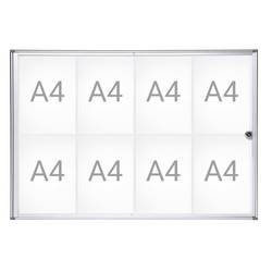 Maul Schaukasten MAULextraslim Verwendung für Papierformat: 8 x DIN A4 Innenbereich 6820808 Aluminium Silber 1 St.