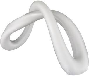 Atlas Lighting and Home Atlas Twisted Decorative White Art Glass Infinity Knot - 11.25 inch Wide