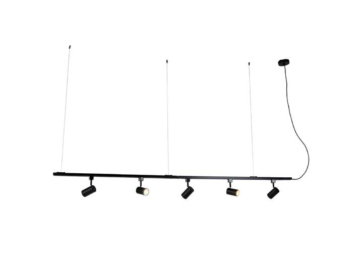 Système de rail suspendu intelligent noir monophasé avec 5 Wifi