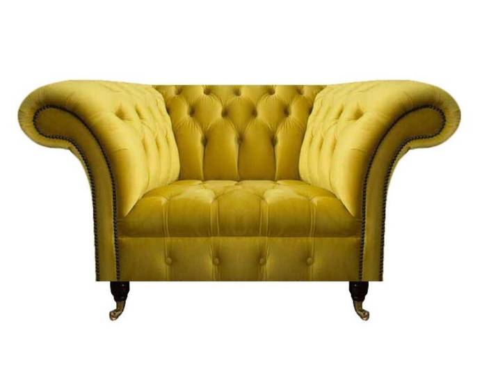 Xlmoebel Chesterfield-Sessel Gelber Chesterfield Sessel Designer Einsitzer Luxuriöser Sofort (Sessel), Made in Europa