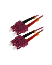 Helos Patch-Kabel SC multi-mode M bis M 1 m Glasfaser 50/125 Mikrometer OM4 Erikaviolett (115817)