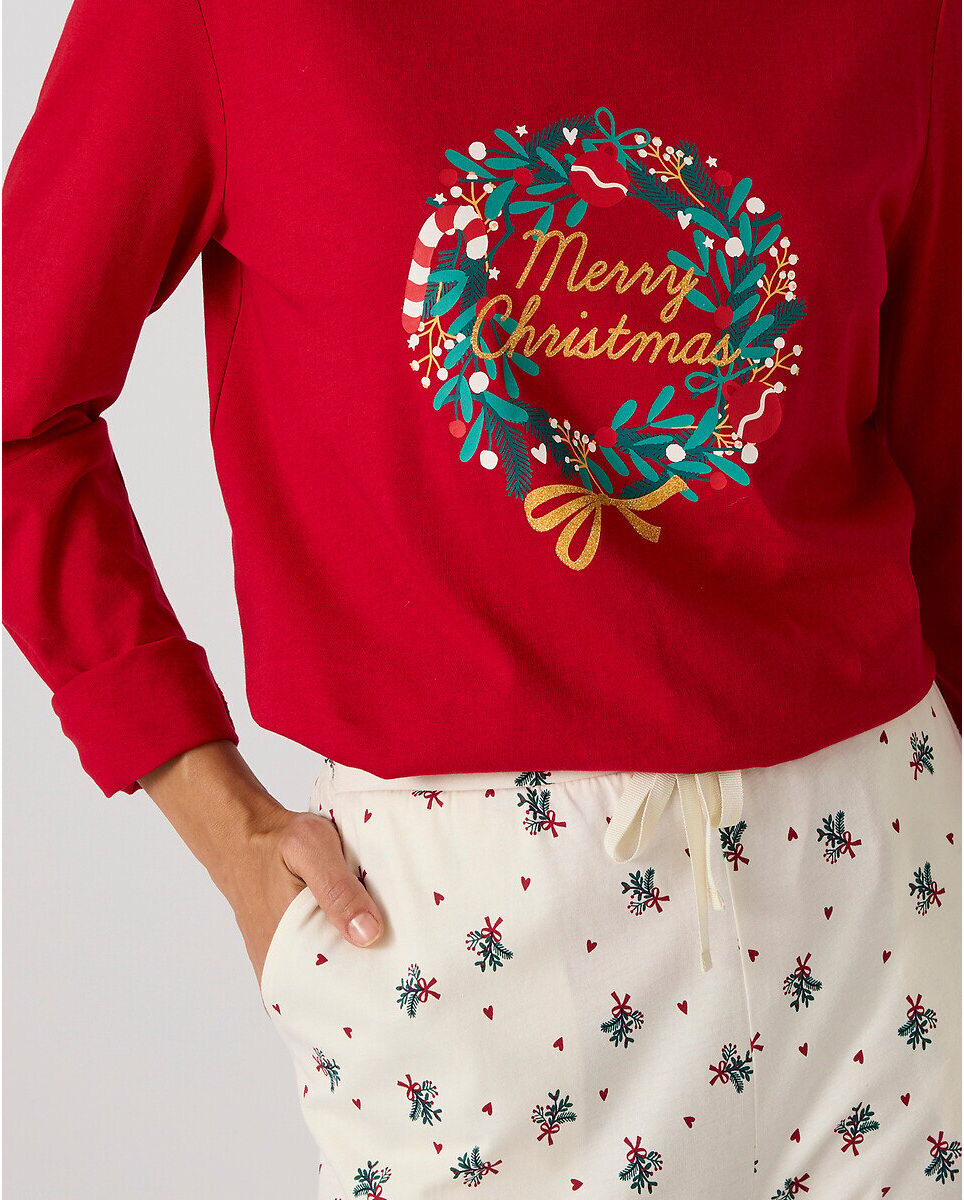 DAMART Pyjama Noël en maille jersey coton