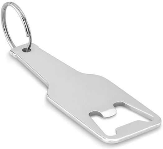Porte-clés Décapsuleur en Aluminium Personnalisé - BOTELIA Argent