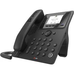 HP Poly CCX 350 Business-Medientelefon für Microsoft Teams und PoE-fähig, Telefon, Schwarz