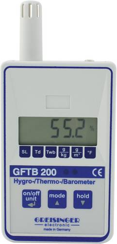Greisinger GFTB 200 Luftfeuchtemessgerät (Hygrometer) 0% rF 100% rF Taupunkt-/Schimmelwarnanzeige