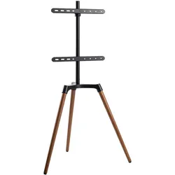 Nedis TV Bodenständer 50 - 65 " maximal unterstützes Bildschirmgewicht: 35 kg Scandinavian Design d (35 kg, 50" - 65"), TV Ständer, Schwarz, Braun