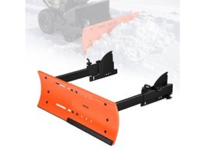 VEVOR Schneeschild 559-813mm Breitenverstellbarer Schneepflugaufsatz Orange, für Meisten Schneefräsen Geeignet, Zweibetriebsmodus, Abnehmbares, Kohlenstoffstahl-Räumschild, Effiziente Schneeräumung