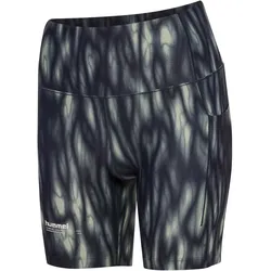 hummel hmlHIIT Print Intensity kurze High-Waist Leggings Damen 6092 - seagrass S