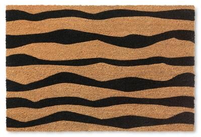 TOWN & COUNTRY LIVING Terra Ravine Abstract Mountain Outdoor Door Mat, Natural Coir Mat