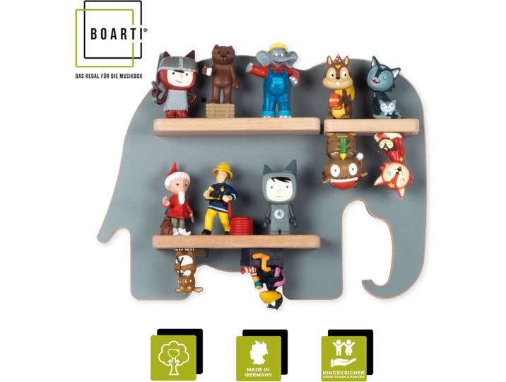Houten olifant kinderplank Toniebox figuren wandplank Tonies
