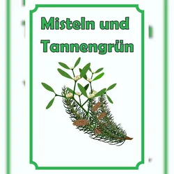 HB-Druck Misteln und Tannengrün Schild Hochkant A2 (420x594mm)
