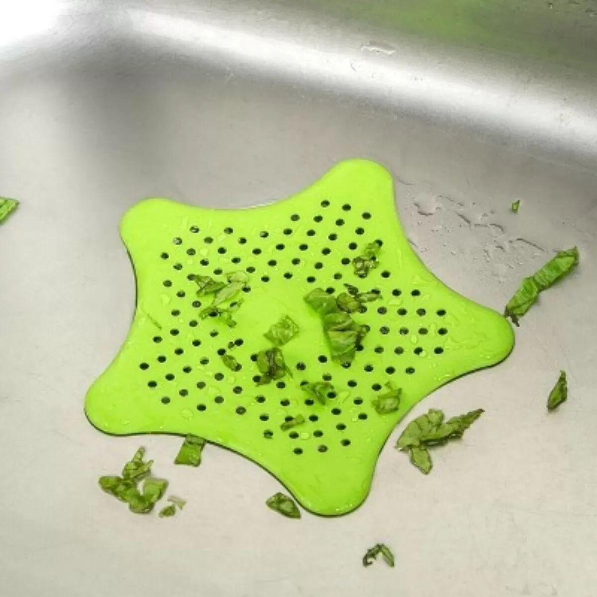 INF 5er-Set TPR Abflussabdeckung mit Saugnapf – 15cm x 15cm x 0.5cm, Mischfarben, Haar- und Schmutzfänger für Spüle, Dusche,