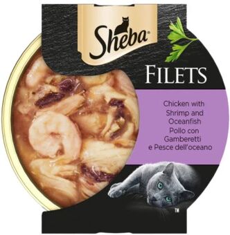 SHEBA FILETS POLLO GAMBERI PESCE 60GR