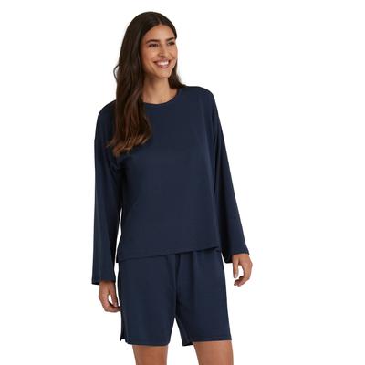 Strickpullover FALKE "FALKE Pullover", Damen, Gr. XS/S, blau (space blau (6116)), Pullover Strickpullover