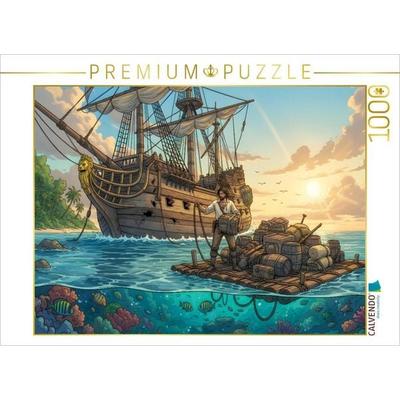 CALVENDO Puzzle Die Bergung des Wracks | 1000 Teile Lege-Größe 64x48cm Foto-Puzzle für glückliche Stunden
