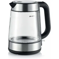 Ariete 2874 Wasserkocher Edelstahl, Wasserkocher, Schwarz, Transparent, Silber