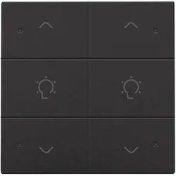 Niko Züblin 200-52046 Doppel Dimmersteuerung mit LED für Niko Home Control, piano black coat 20052046