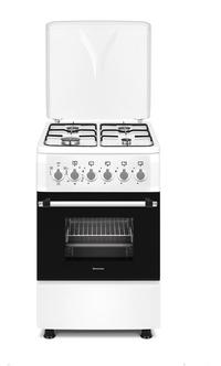 Ravanson KWGE-K550 white gas-electric cooker