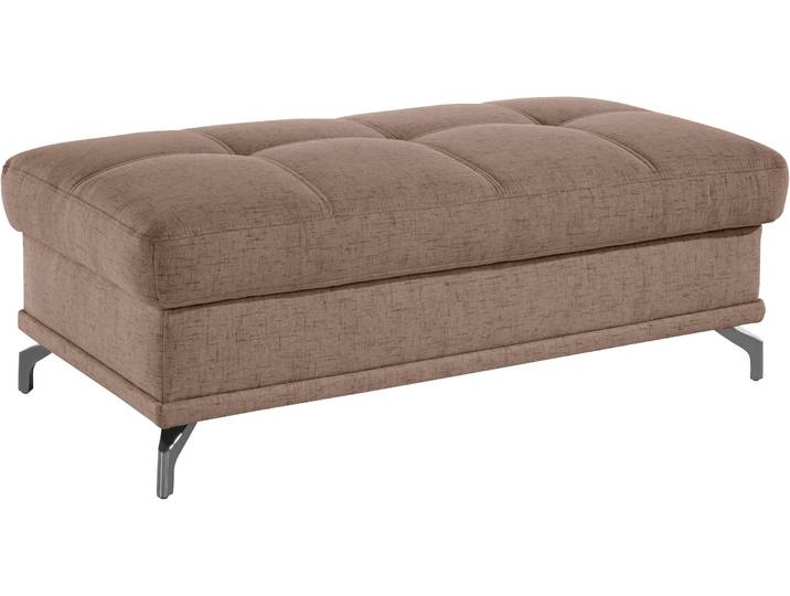 Polsterhocker OTTO HOME Costello, B: 133 cm , braun (hellbraun), B:133cm H:47cm T:72cm, 100% Polyester;Samtoptik (100% Polyester), Hocker, Polsterhocker, individuell zu kombinieren, Federkern