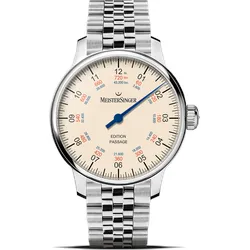 Meistersinger Klassik Edition Passage Limited Edition" ED-PASSAGE" - elfenbein,silber - 43mm