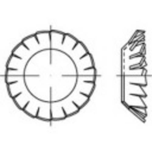 TOOLCRAFT 1067185 Fächerscheibe Innen-Durchmesser: 8.4mm DIN 6798 Edelstahl 1000St.