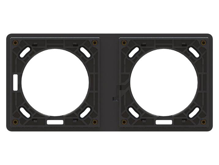 Max Hauri Exo Befestigungsrahmen Gr.1x2/2x1 UP exo Ip55 schwarz