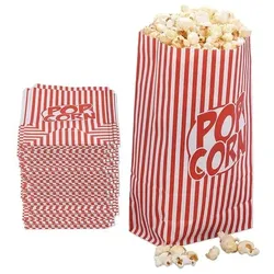 relaxdays Popcorntüten rot-weiß 144 Stück mehrfarbig