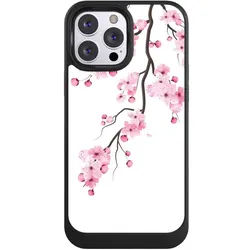 Nivocase Hülle für Apple iPhone 13 Pro Max Handyhülle NIVOcore Case Schwarz Asien Japan Kirschblüten (Apple iPhone 13 Pro Max), Smartphone Hülle, Schwarz
