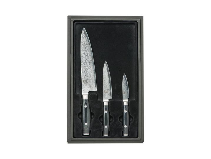 Yaxell Santokumesser Ran69 Geschenkset Kochmesser + Allzweckmesser + Schälmesser 36054