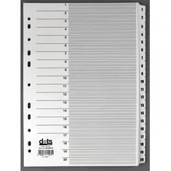dots Ordnerregister Vollformat 1-20 DIN A4
