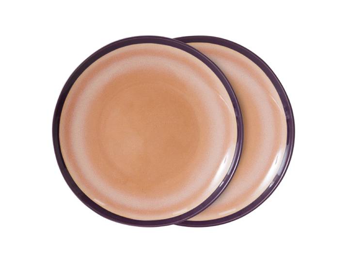 HKliving - 70's Teller Ø 29 cm, bedrock (2er-Set)