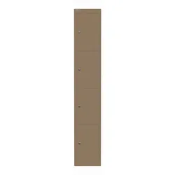 Schließfachschrank Office | 4 Fächer, Tiefe 457 mm - 668 coffee