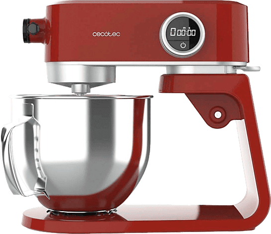 Robot amasador - Cecotec Twist&Fusion; 4000 Luxury Red, 800 W, 8 Velocidades, Rojo