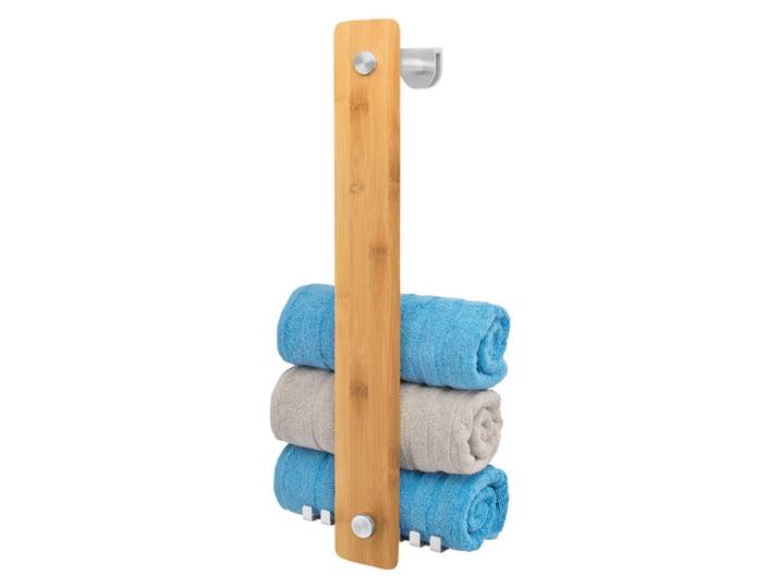 bremermann Handtuchhalter 2in1 Piazza Bambus, Braun, Holz, 18.5x60x10 cm, Badezimmer, Badezimmerausstattung, Handtuchhalter