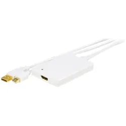 Exertis Connect Mini DisplayPort 1.1 (audio über USB) zu HDMI Konverter, DP St.+ USB St. / HDMI Bu. Mini DisplayPort (HDMI), Video Adapter