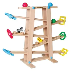 Spielmaus SMH Holz Kugelbahn mit Rollelementen
