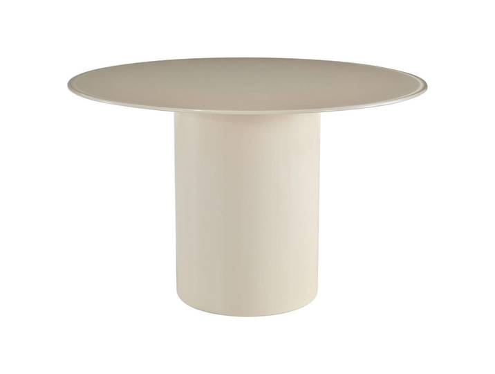 Mid.you Esstisch, Beige, Glas, rund, zylindrisch, 75 cm, Esszimmer, Tische, Esstische, Glastische