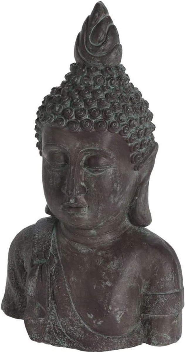 Buddha Hoofd Beeld - Donkergrijs - 53 cm