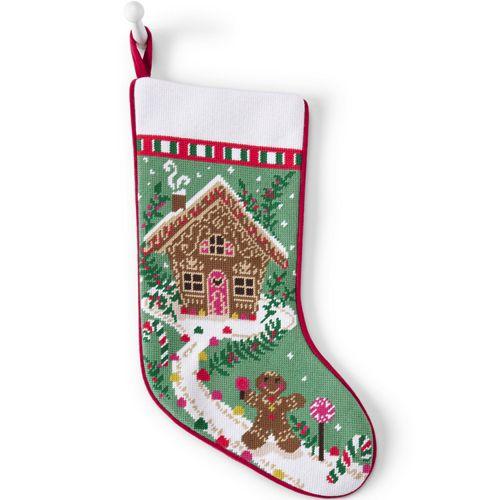 Gobelin-Weihnachtsstrumpf, Herren, size: regular, Muster, Baumwolle/Wolle, by Lands' End